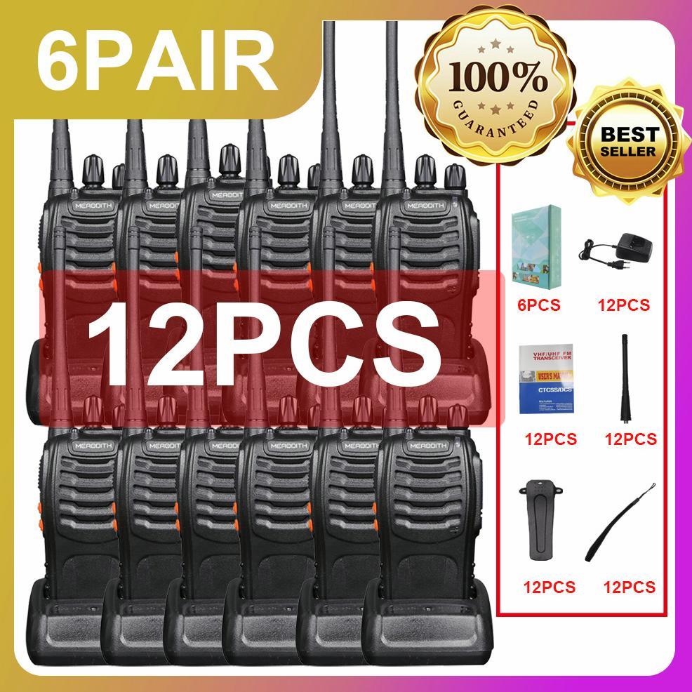 HT Handy Talky MERODITH-888S Radio Komunikasi Uhf Walky Talky 12 units Walkie talkie