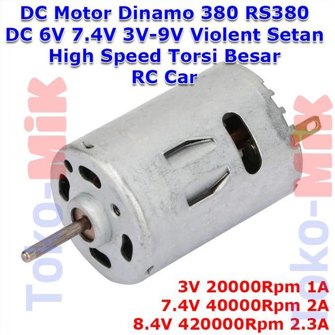 Dinamo Dc Motor Rs380 Rs 380 Dc 7.4V 4.2V 3V-9V High Speed Rpm High Torque Ni Rc Car Baterai Lithium