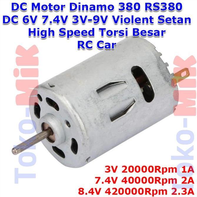Dinamo Dc Motor Rs380 Rs 380 Dc 7.4V 4.2V 3V-9V High Speed Rpm High Torque Ni Rc Car Baterai Lithium
