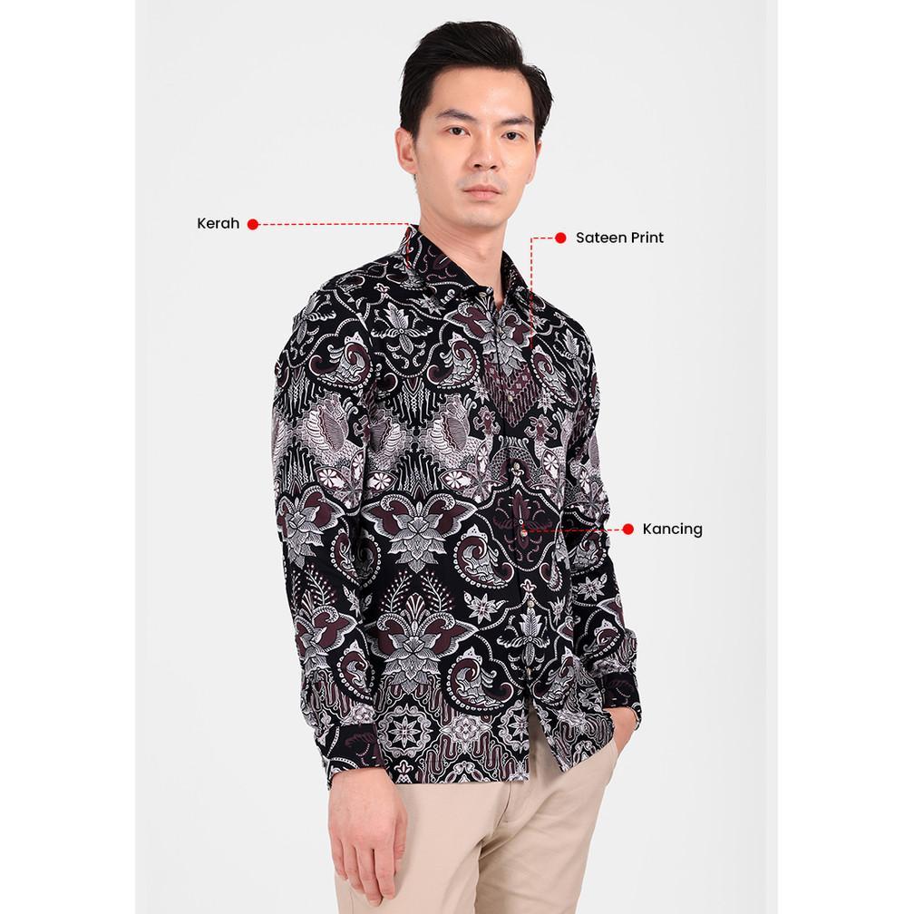 MANZONE - Kemeja Batik Lengan Panjang Pria Daranjaka 1 Modern Fit