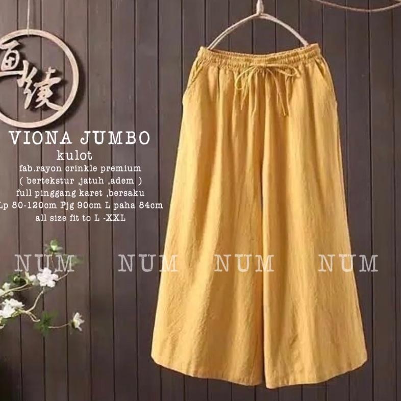 PAKET HEMAT VIONA JUMBO KULOT RAYON CRINKLE PREMIUM