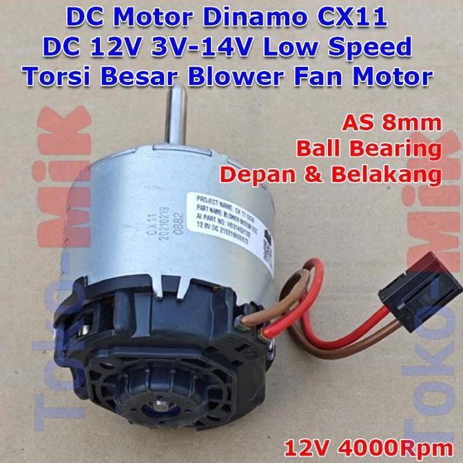 Dc Motor Dinamo Blower Kipas Pendingin Cooling Fan Cx11 Dc 12V Torsi Besar Untuk Aplikasi Otomotif