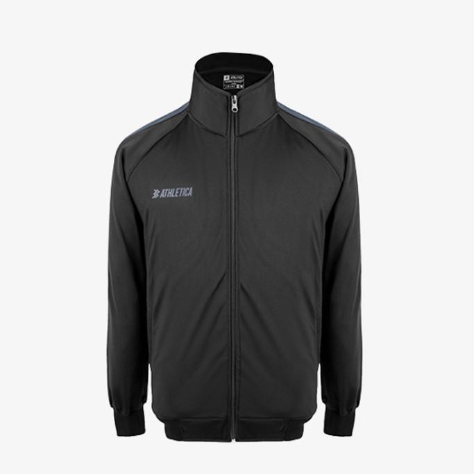 HEMAT ATHLETICA - LEVIN TRACKTOP BLACK GREY | JAKET PRIA WANITA OLAHRAGA TRACKTOP UNISEX