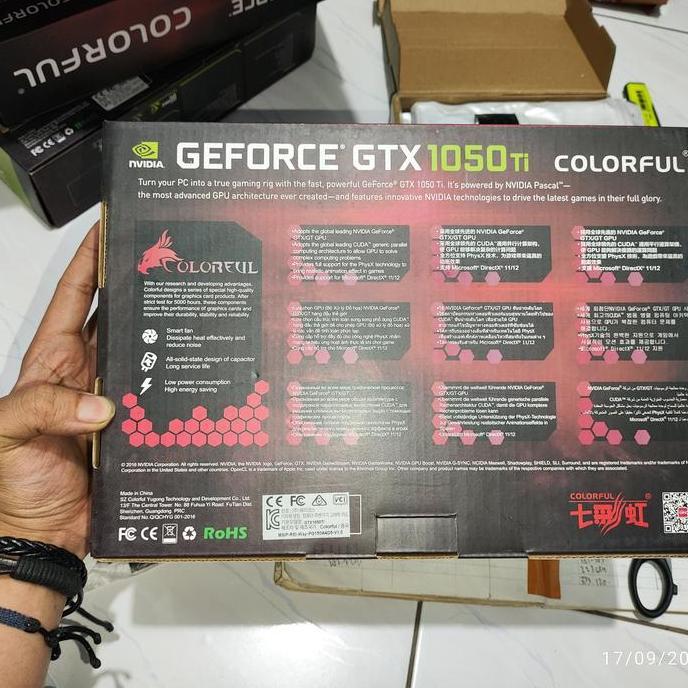 Dus Box Vga Colorful GTX 1050 ti 1050ti Original V3