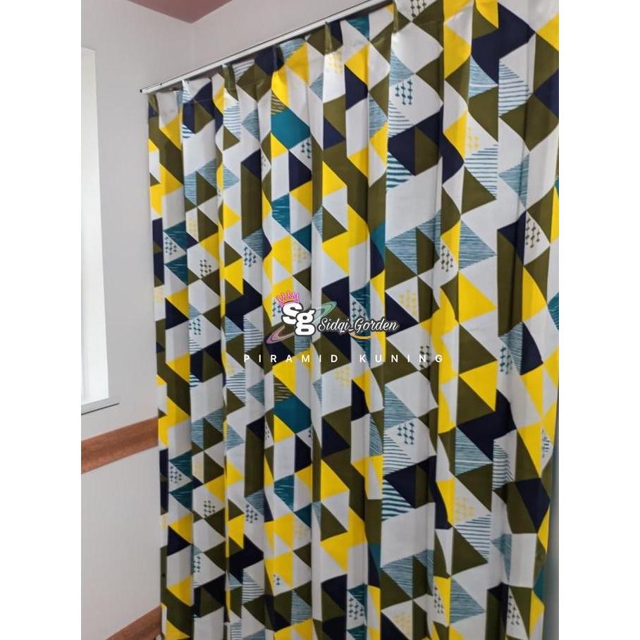 gorden jendela kamar plsiket gorden cantolan kawat s bahan satin bridal motif piramid hordeng pintu 