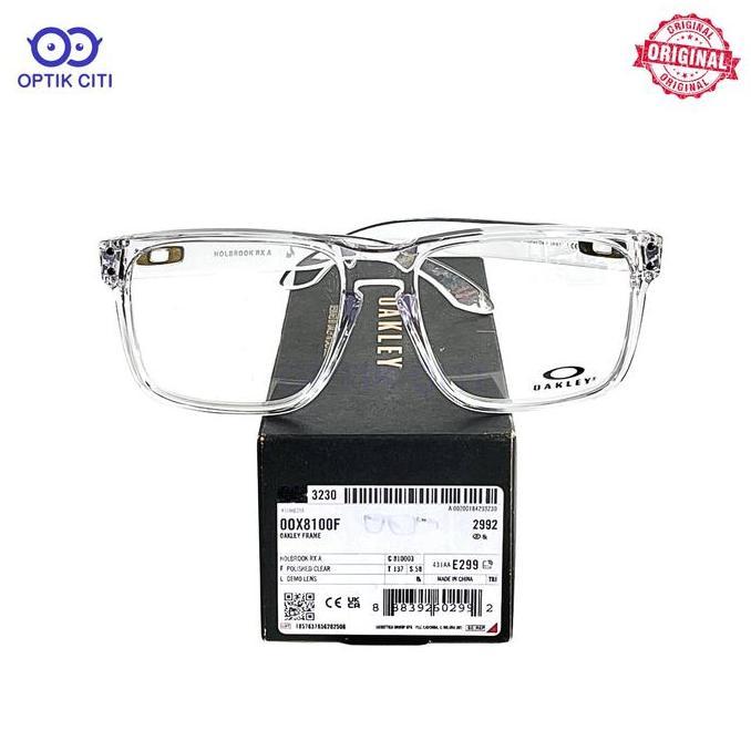 Grosir Frame Kacamata Pria Oakley Holbrook Rx A 8100 Polished Clear Original