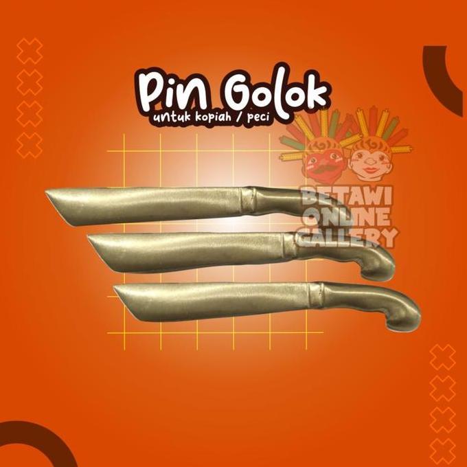 Pin Bros Golok / Pin Aksesoris Peci