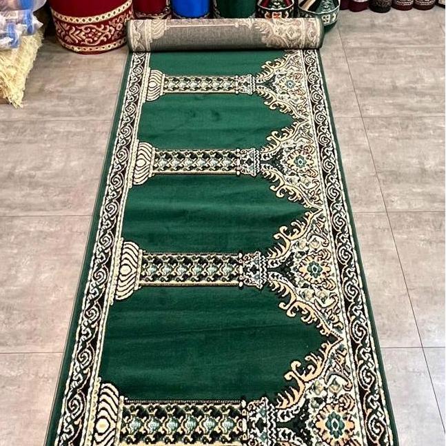 Ukuran 115X570.Cm.Karpet Masjid Karpet Tebal Halus Lmebut Karpet Permadani Anti Selip mihrab