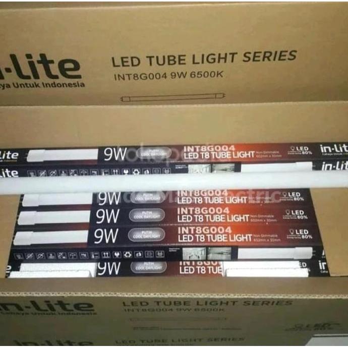 Ready Lampu TL LED Tube T8 9W 9Watt Inlite In Lite INT8G008