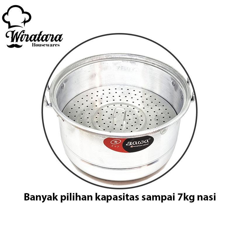 HOT DEALS Maspion Dandang Nasi + Kukus Kualitas Premium | Panci Kukusan Aluminium | Steamer Pengukus