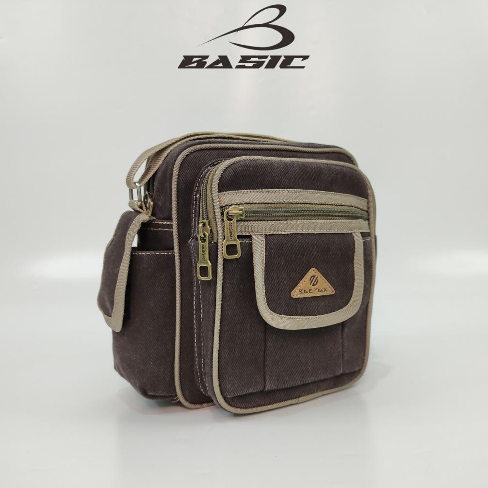 BIG SALE Baepack Tas Selempang kanvas Cowok Seri Regan khaki Original Baepack