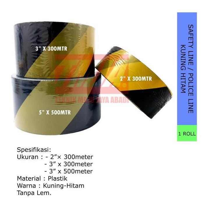 Lansungkirim- Safety Line Police Line Kuning Hitam