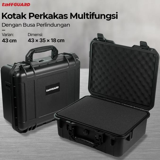 TERLARIS TOOL BOX + BUSA CASE WATEROOF HARD KOTAK CUSTOM PENYIMPANAN ALAT PERKAKAS POWER TOOL BOX PE