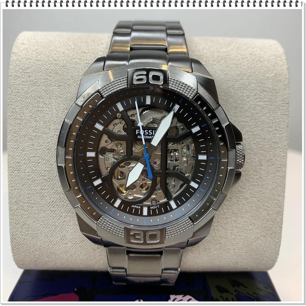 Fossil Bronson Automatic skeleton men;s chrono stainless steel dress watch ME3Fossil7 ME3Fossil8