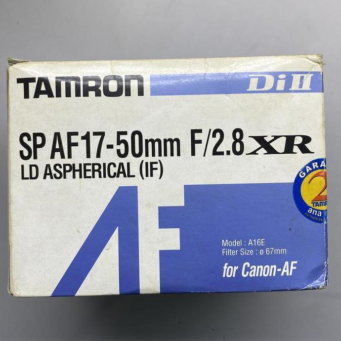 BOX ORIGINAL LENSA TAMRON 17-50MM FOR CANON READY STOCK
