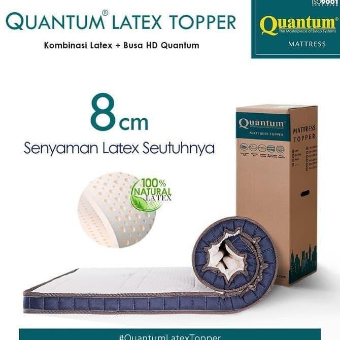 NEW QUANTUM TOPPER LATEX 8 CM PELAPIS KASUR UK.140 X 200 ORI