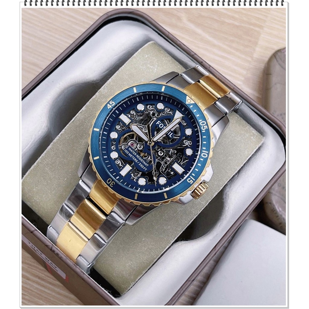 Fossil FB-01 Automatic skeleton watch stainless steel dress watch ME3190 ME3191