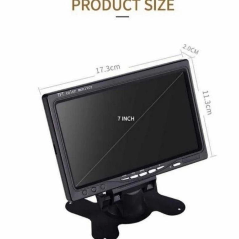 kerndy Layar Monitor Mobil TFT LCD 7 Inch