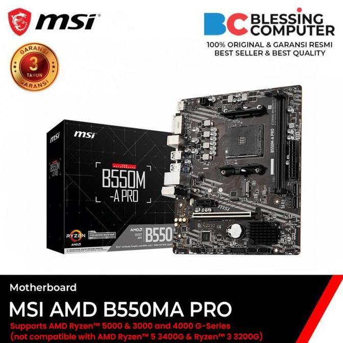BEBAS ONGKIR - Motherboard MSI AMD B550MA PRO