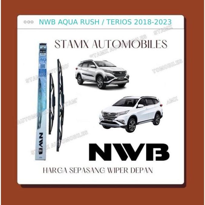 Wiper Depan Rush / Terios 2018-2023 Original Merk Nwb Aqua Graphite
