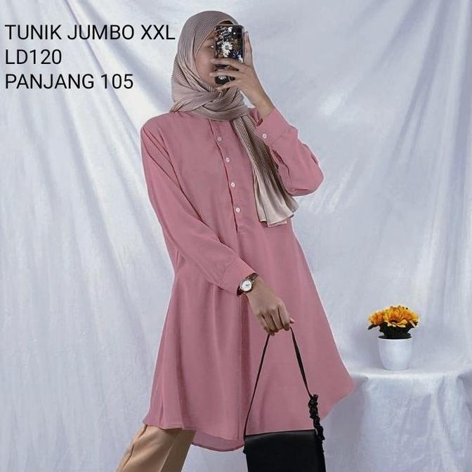 TERKINI Tunik Brillie Jumbo Ld120 Pb105 Ld102 Pb100 Busui dan Bumil Friendly Muslim Hijab Muslimah A
