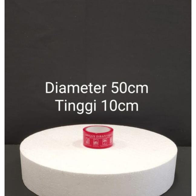 Diameter 50Cm Tinggi 10Cm Dummy Cake Styrofoam Gabus Kue Bulat