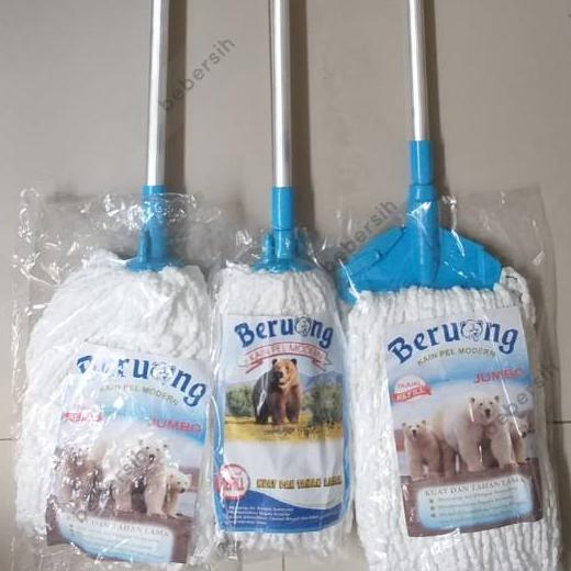 Pel Beruang + Tongkat / Lap Pel Microfiber