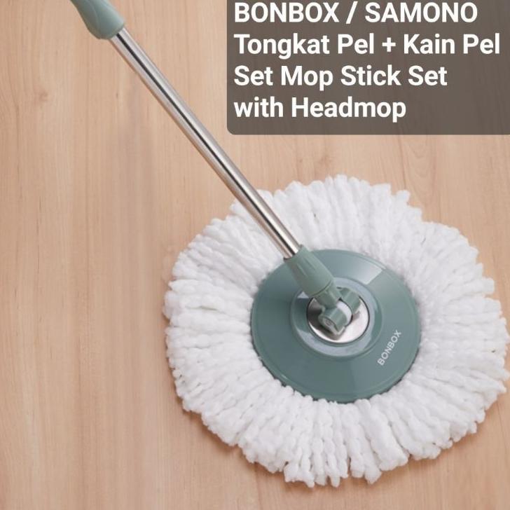 Tongkat Pel + Kain Pel Samono / Bonbox Stick Set Bct3505 Gagang Alat Pel Super Mop