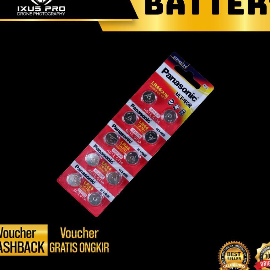 Panasonic Baterai Lr44 - Battery Lr44 1Strip (Isi 10Pcs Battery )