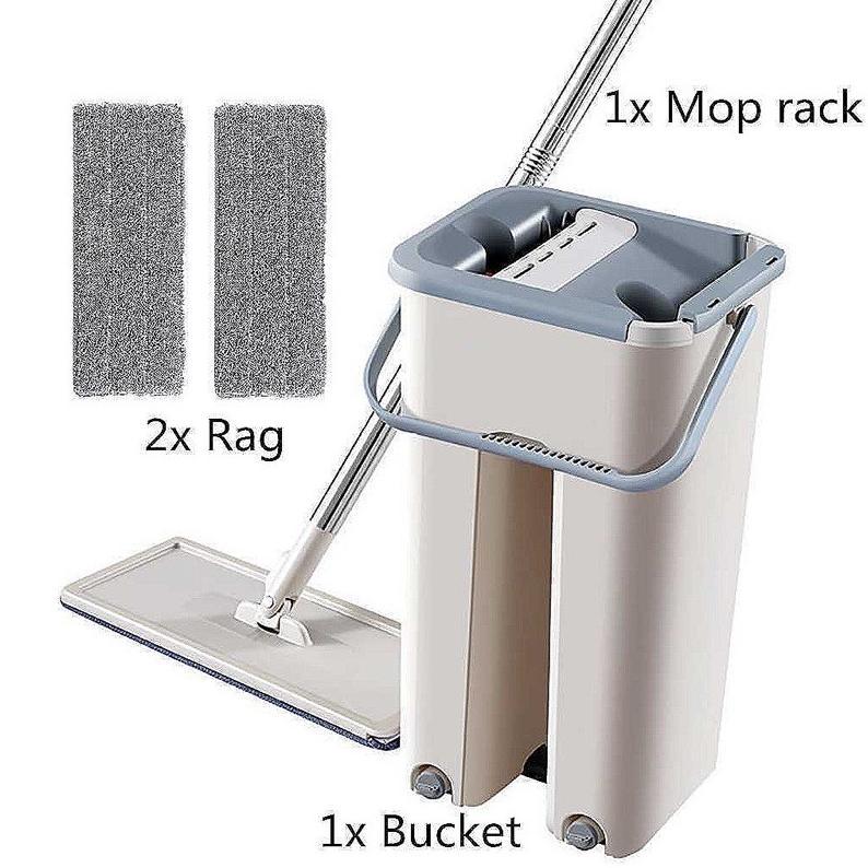 (Pap) Flat Mop Alat Pel / Alat Pel Set / Sweeper Floor Mop Kain Pel Alat Pel Set Magic Mop Flat Micr