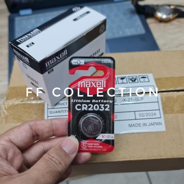 Baterai 2032 Cr2032 Maxell Original Japan Sepada Motor Jam Tangan Timbangan Badan