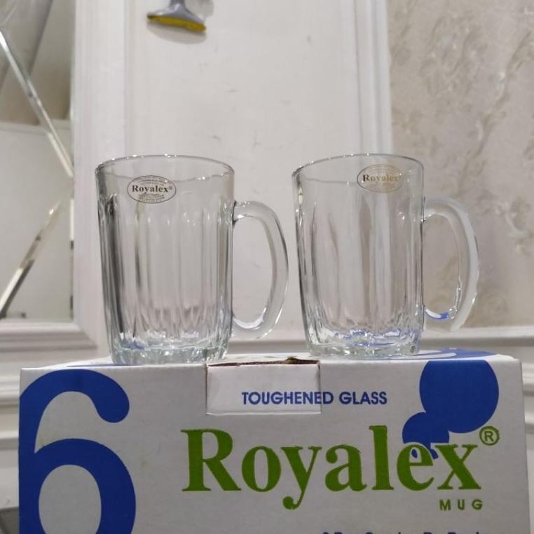 2 Size Mug Royalex Fm360 & Fm300 Set Isi 6 Pcs | Tempered Glass Mug | Gelas Jadoel