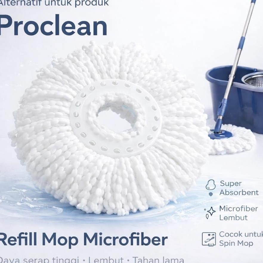 Refil Mop Untuk Proclean / Refil Pel Microfiber / Kain Pel / Kain Pel Microfiber