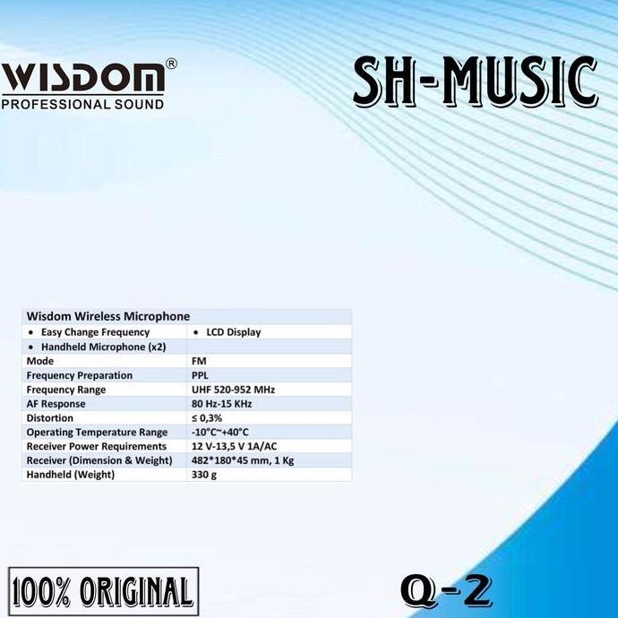 Promo Wisdom Ultra Q2 Wireless Microphone System Wisdom Ultra Q-2