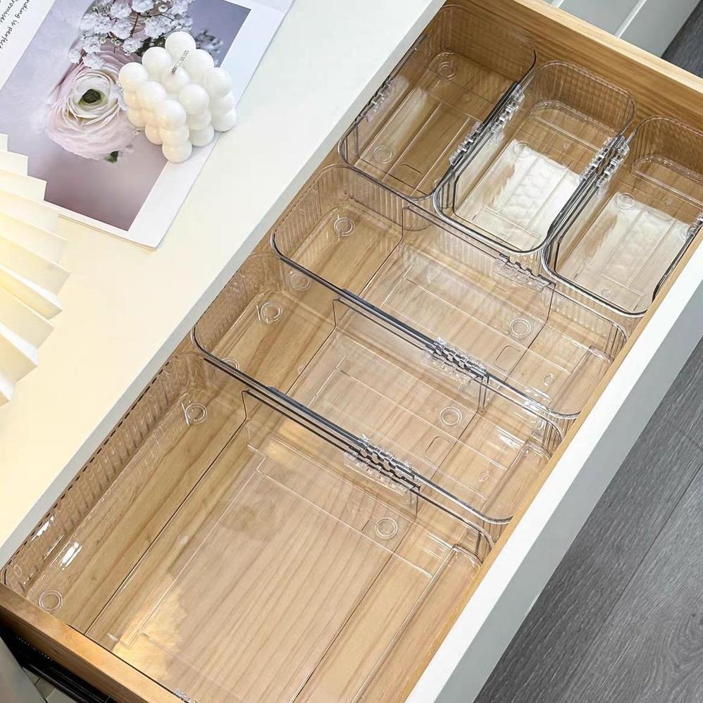 HEMAT SEKAT LACI ORGANIZER PENYEKAT LACI BENING ACRYLIC KOTAK PENYIMPANAN SERBAGUNA