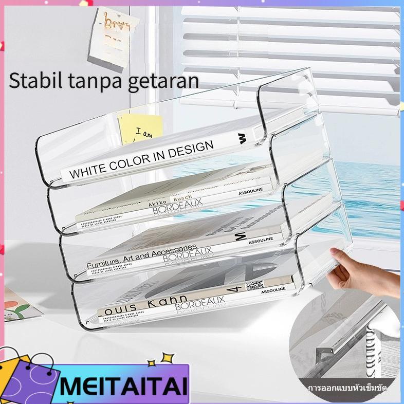 VALUE PACK MEITAITAI RAK DOKUMEN TRANSPARAN FILE BOX DOKUMEN RAK BUKU DESK ORGANIZER BOX FILE ORGANI
