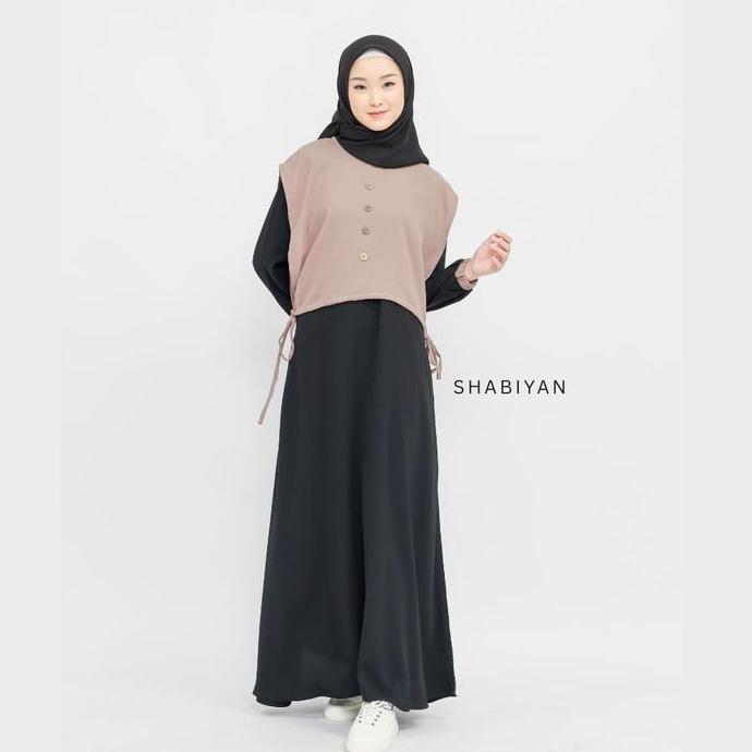 SHABIYAN-416 Gamis Remaja Perempuan Wollycrepe Polos