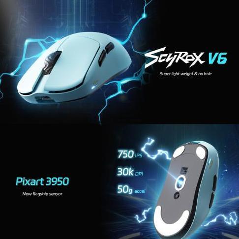 Potere- Scyrox V6 / V-6 Ultra Lhtweht Gaming Mouse Paw-3950 8K Polling Rate