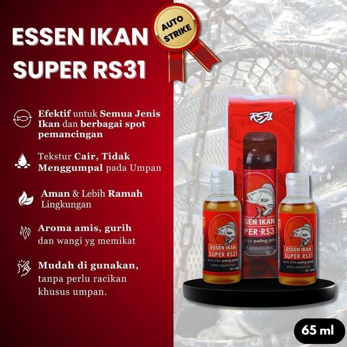 RS31 Essen Ikan Super RS31 Umpan Ikan Mas Super Wangi Gurih Pancing Strike 5X Lebih Cepat Cocok untu