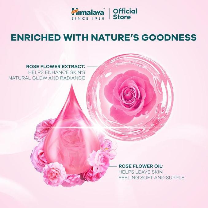 Tenzione- ( Bundle Isi 2 ) Himalaya Natural Glow Rose Face Sh 100Ml | Sabun Cuci Muka Brhtening Skin