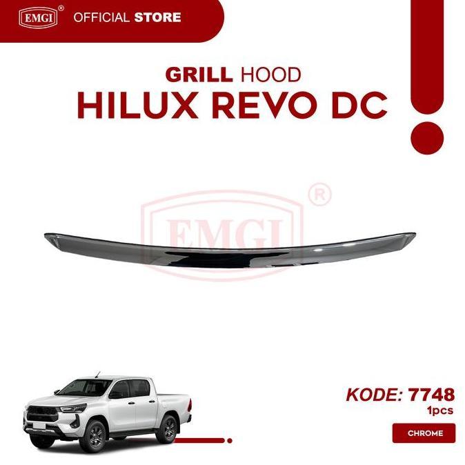 EMGI - GRILL HOOD HILUX REVO DC CHROME - 7748 READY