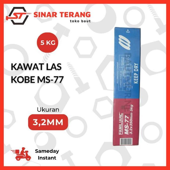 Sale (5Kg) Kawat Las Kobe Ms77 3.2Mm / Welding Electrode