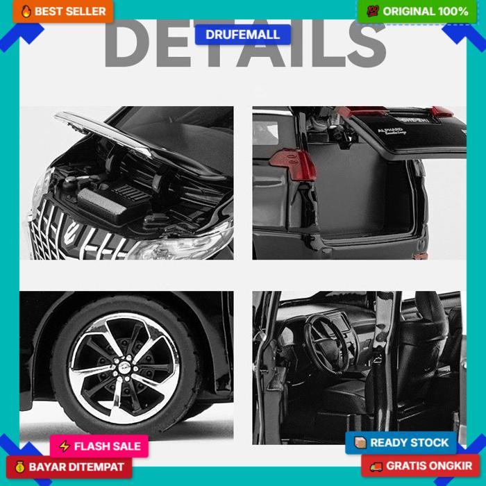 CodDiecast Mobil Toyota Alphard Die-Cast Model 1:50 Miniatur Mobil Mobilan Panjang Alloy Metal Harga