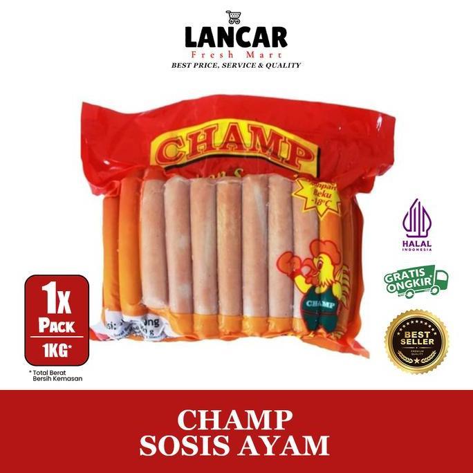 Carne- Champ Sosis Ayam Jumbo 1Kg / Champ Sosis Ayam 1Kg
