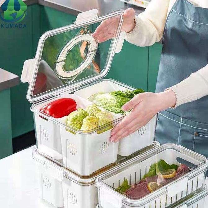 Kotak makanan ringan penyimpanan buah kulkas pengawet makanan