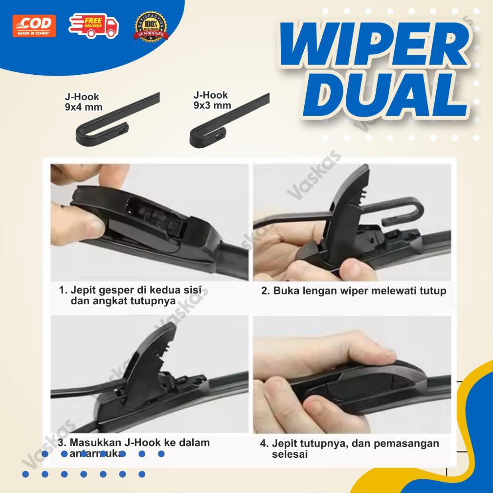 Wiper Mobil Double Karet Dual Karet Untuk Avanza Dan Xenia Lama Dan Baru Bisa Cod