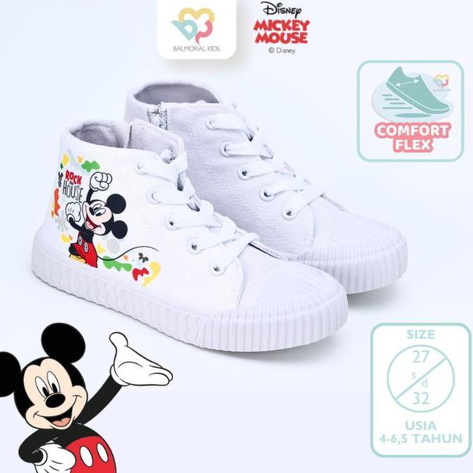 Sepatu High Sneakers Anak Boys Disney Mickey Usia 3 - 6 Tahun MC-MKH04 Balmoral Kids