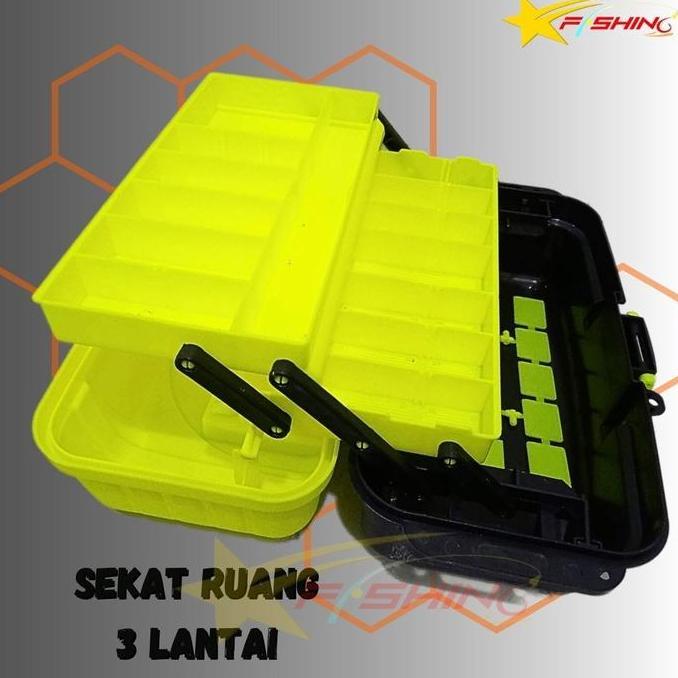 willchanzone -SF- Tackle Box 6200 Aramis Kotak Alat Perkakas Mancing 3 Tingkat Tiga Susun Pancing Um
