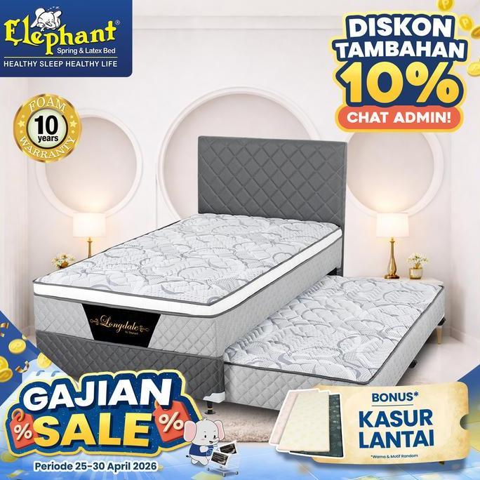 Springbed / Kasur 2 in 1 Elephant Longdale Rebounded
