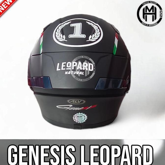 HELM ALV GENESIS SOLID BLACK DOF LEOPARD |FULL FACE